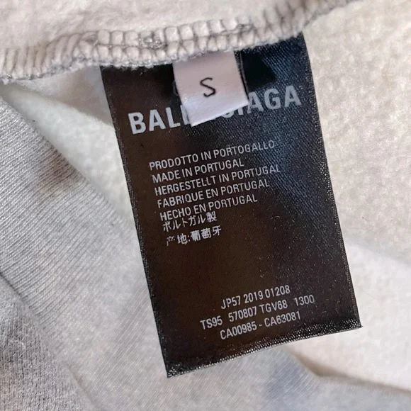 Balenciaga Gray Crewneck with Blue and Red Details - Picture 7 of 14